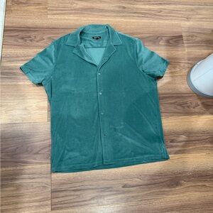 Teal Casual Button Down Shirt